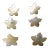 Handcrafted Napkin Rings in Natural Capiz Pearl Shell Flower Star Shape - Set of 6 For Sale