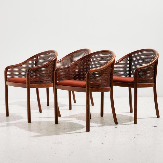 Rustic Beech and Rattan Armchair, 1970s For Sale - Image 3 of 15