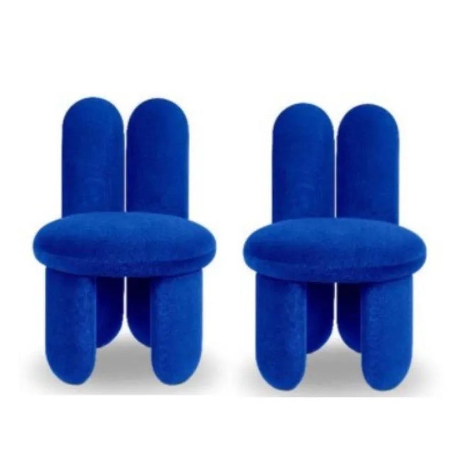 Set of 2 glazy chairs, gentle by royal stranger dimensions: w 58 d 58 h 85 cm sh 50 sd 46 cm materials: upholstery also...