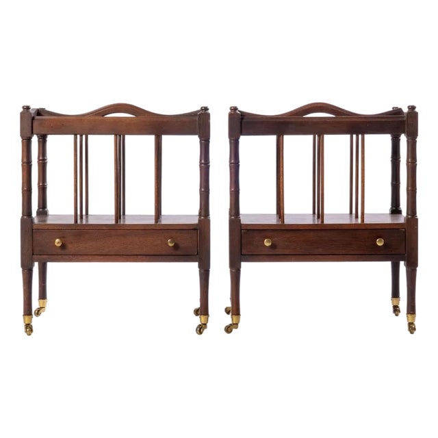 Mid 20th Century Matched Pair of Canterbury With Drawers For Sale