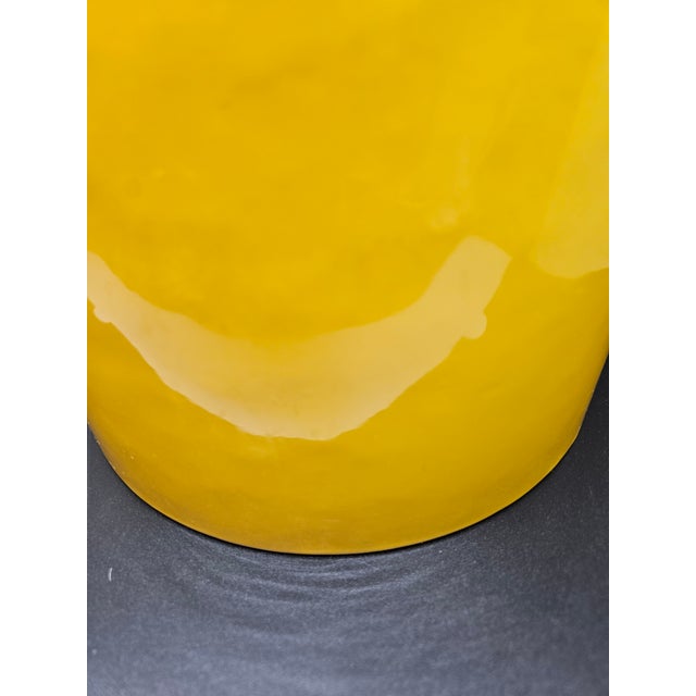 1970s Vintage 1970s Yellow Vinyl and Lucite Ice Bucket For Sale - Image 5 of 9