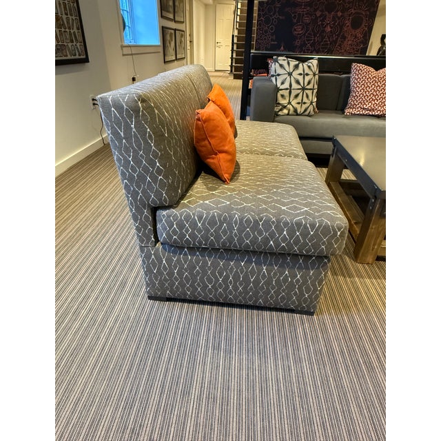 2010s Orange Textured Accent Pillows For Sale - Image 5 of 6