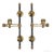 Vintage Wall Lamps in Brass and Black Lacquer from Maison Jansen, 1960s, Set of 2 For Sale