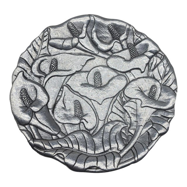 Arthur Court Cast Aluminum Lily Trinket/ Candy Dish For Sale