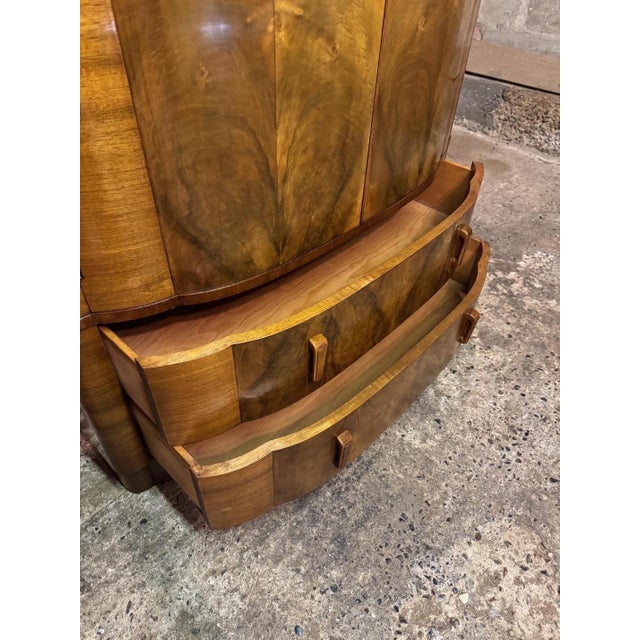 Vintage Art Deco Walnut Wardrobe, 1930s For Sale - Image 14 of 18