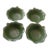 Vintage WCL Salad Bowl Set Green Cabbage Lettuce Leaf Serving Bowls - Set of 4 For Sale