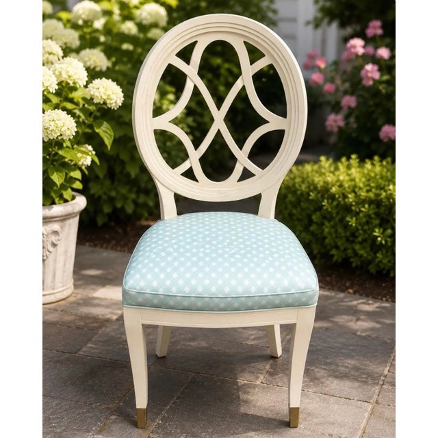 Neoclassical Vintage Century Furniture Hand-Carved Dining Chairs - Set of 8 - Solid Wood For Sale - Image 3 of 5