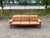 Beautiful vintage leather sofa from the 1970s upholstered in soft, high-quality aniline leather in a warm cognac/caramel...