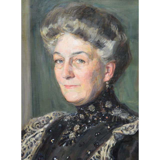 Henriette Hahn-Brinckmann, Portrait of an Elderly Woman (Widow), 1908, Oil Painting on Canvas, Framed For Sale - Image 7 of 17