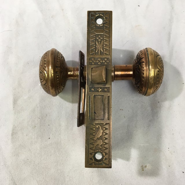 Late 19th Century Eastlake Victorian Mortise Lock With Door Knobs