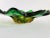 Mid Century Murano Green & Amber Glass Bowl For Sale In New York - Image 6 of 9