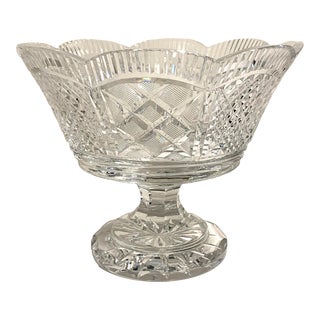 Vintage Waterford Crystal Footed Centerpiece Bowl For Sale