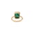 Green 1930s Inspired Traditional 4 Carat Emerald Pinion Bezel Ring Size 5 in 18k Yellow Gold For Sale - Image 8 of 16