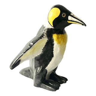 Large Vintage Paper Mache Penguin Sculpture, 1970s For Sale