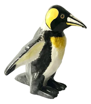 Large Vintage Paper Mache Penguin Sculpture, 1970s