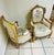 French French Style Off White Chairs With Gold Details- Set of 2 For Sale - Image 3 of 4