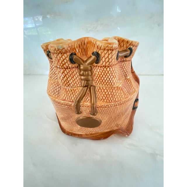 Ceramic 1970s Duffle Purse Cookie Jar For Sale - Image 7 of 7