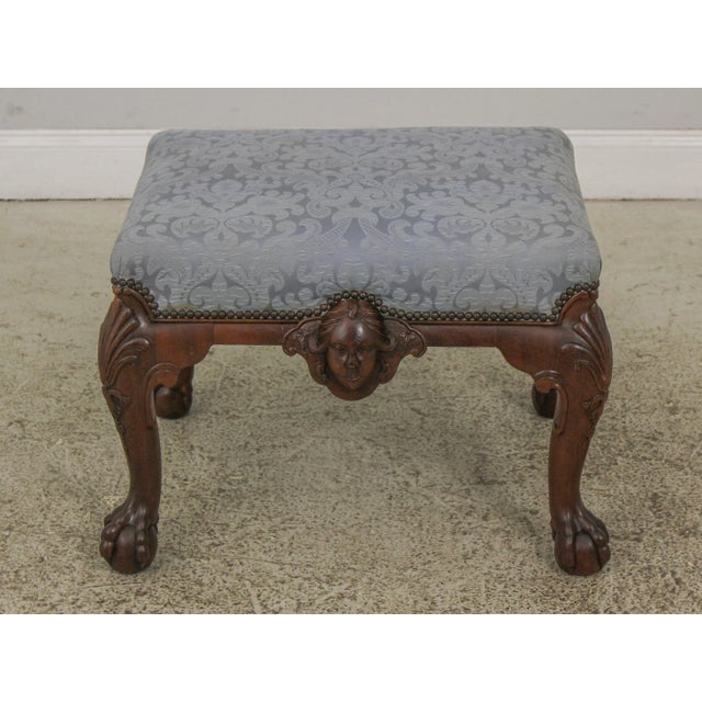 Baker Ball & Claw Foot Mahogany Ottoman or Stool For Sale - Image 13 of 13