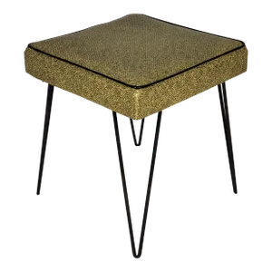 Mid-Century Modern Vintage Original Hairpin Leg Vinyl Stool