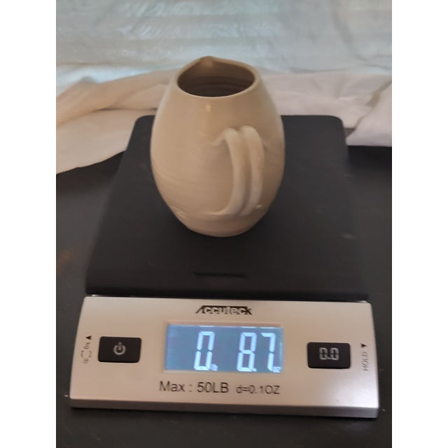 1970s Williamsburg Pottery Salt Glaze Miniature Pitcher Vase For Sale - Image 14 of 16