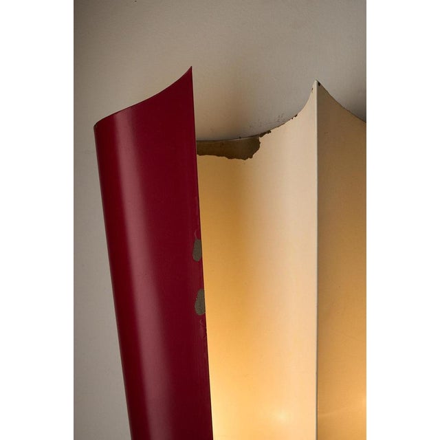 Red Metal Wall Sconce by Bruno Gatta for Stilnovo, 1950s For Sale - Image 6 of 16