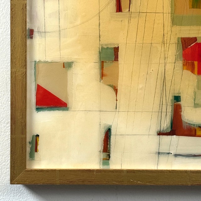 2000 - 2009 Postmodernist Mixed Media Layered Resin Painting, Signed (Resin on Panel, 2005) For Sale - Image 5 of 8