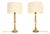 Large Vintage Brass Table Lamps, 1970s, Set of 2 For Sale
