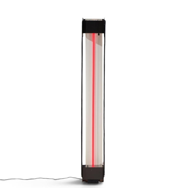 Dan Chelsea and Rudi Stern for George Kovacs Mid Century Neon Torchiere Floor Lamp This lamp measures: 10 wide x 8.75 deep...