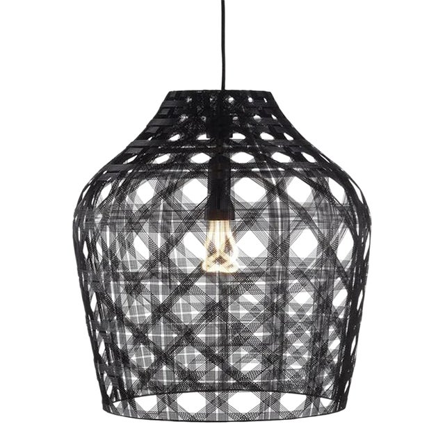 Galvanized Iron Wire Pendant, Black - Macarena by Schema for Oggetti For Sale