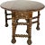 This extraordinary antique, 17th century, gate-leg table, found in India, features an egg-and-dart rim on the oval, drop-...