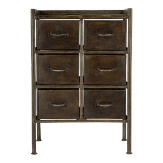 Cameron Industrial Chic Drawer Chest, Bronze For Sale