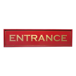 Long Entrance Sign, 1960s For Sale