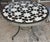 2010s Moroccan Black & White Mosaic Side Table For Sale - Image 5 of 6
