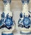 A striking pair of hand-painted Delft-style porcelain vases produced by Royal Goedewaagen, one of the Netherlands’ best-...