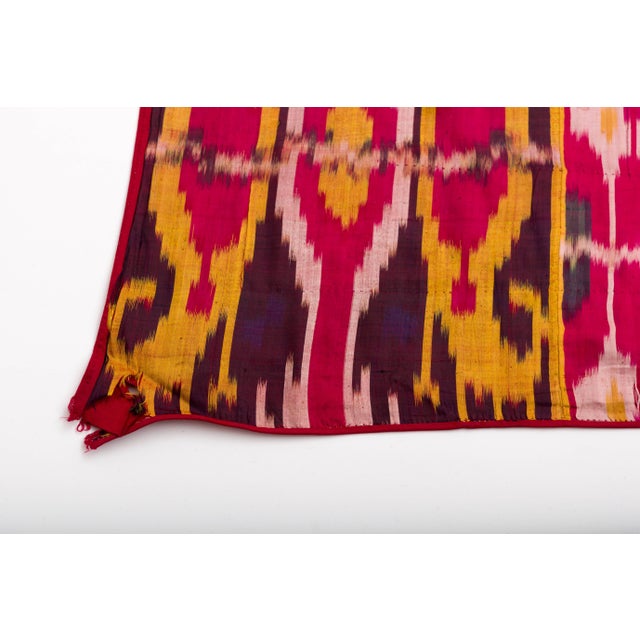 Late 19th Century Silk Ikat Uzbekistan Tribal Weaving For Sale In Jacksonville, FL - Image 6 of 9