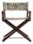 1970s McGuire Director’s X-Chair in Palm Print For Sale