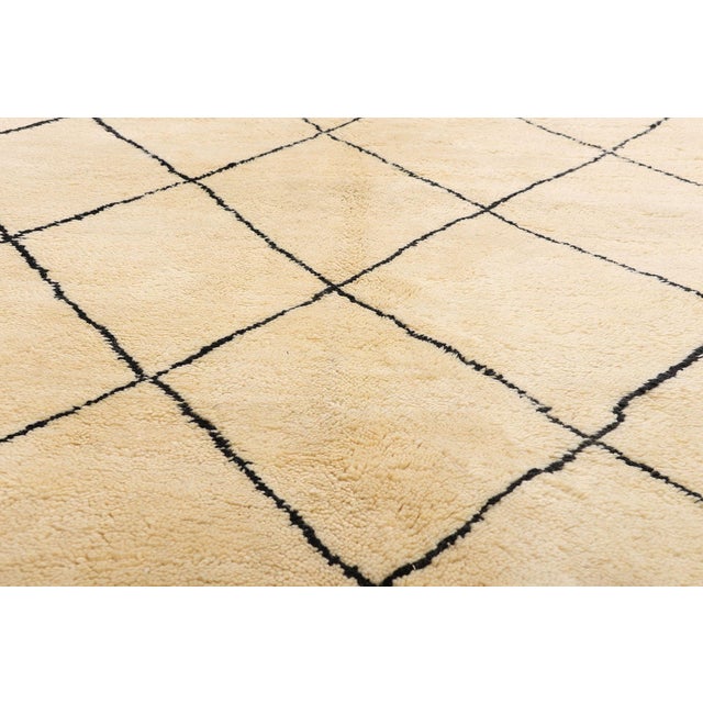 Organic Modern Beni Ourain Moroccan Rug, 06'09 X 10'03 For Sale In Dallas - Image 6 of 11