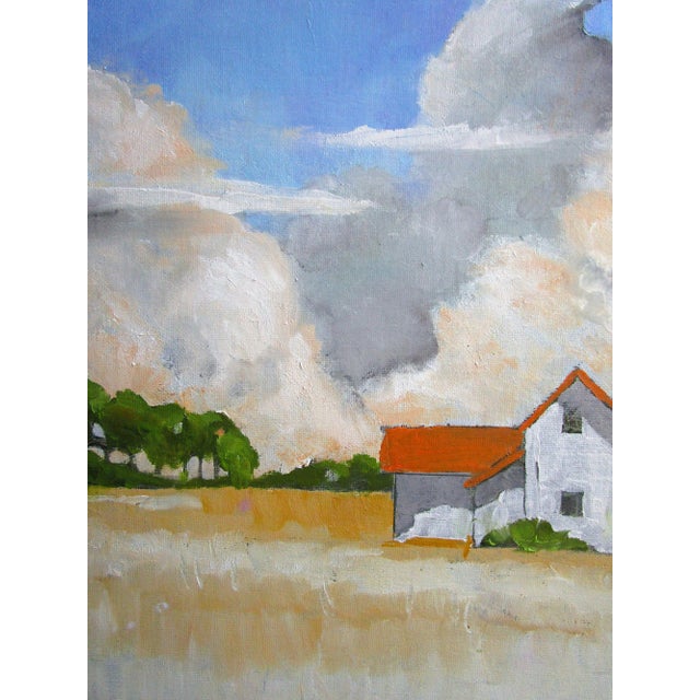 2020s San Joaquin Farmhouse Lynne French 11x14 California Landscape Oil Painting For Sale - Image 5 of 6