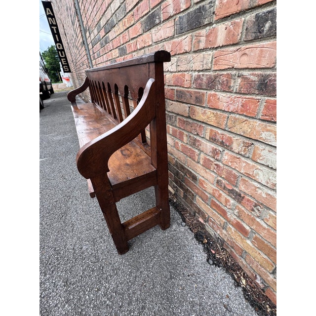 Wood Early 19th Century French Hall Bench For Sale - Image 7 of 11