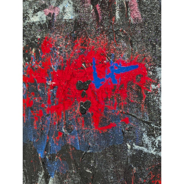 Paul Reeves "Lucid Love" Contemporary Black & Red Gestural Expressionist Abstract Painting, 2024 For Sale In Houston - Image 6 of 8