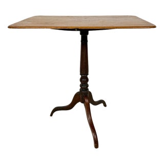 20th Century Spanish Rectangular-Top Side Table on Tripod Base, 1940 For Sale