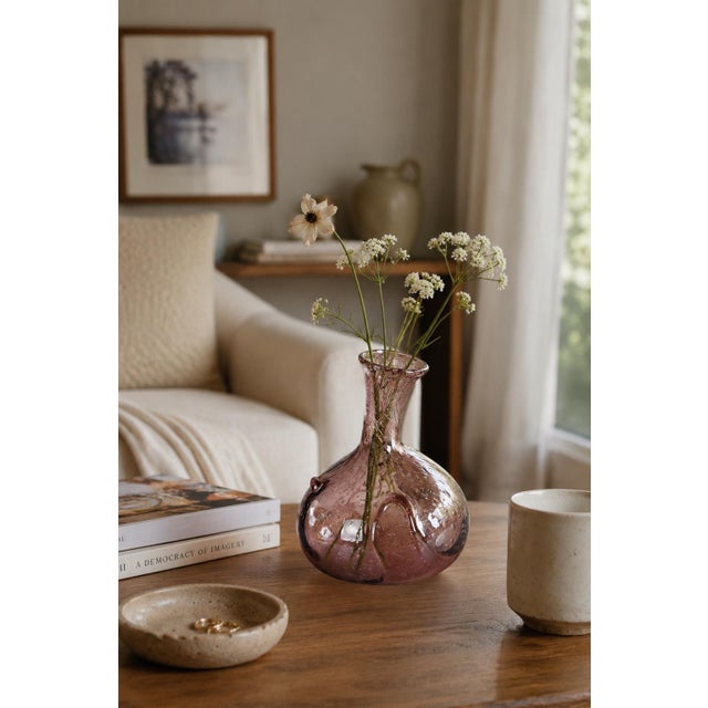 Amethyst Bullicante Glass Vase, Murano, 1990s For Sale - Image 3 of 13