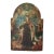 1805 Spanish Colonial Retablo of Our Lady of Mount Carmel With Souls in Purgatory – Painted Wood Devotional Panel For Sale