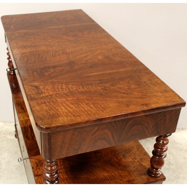19th-Century Louis Philippe Italian Sideboard in Walnut For Sale - Image 12 of 16