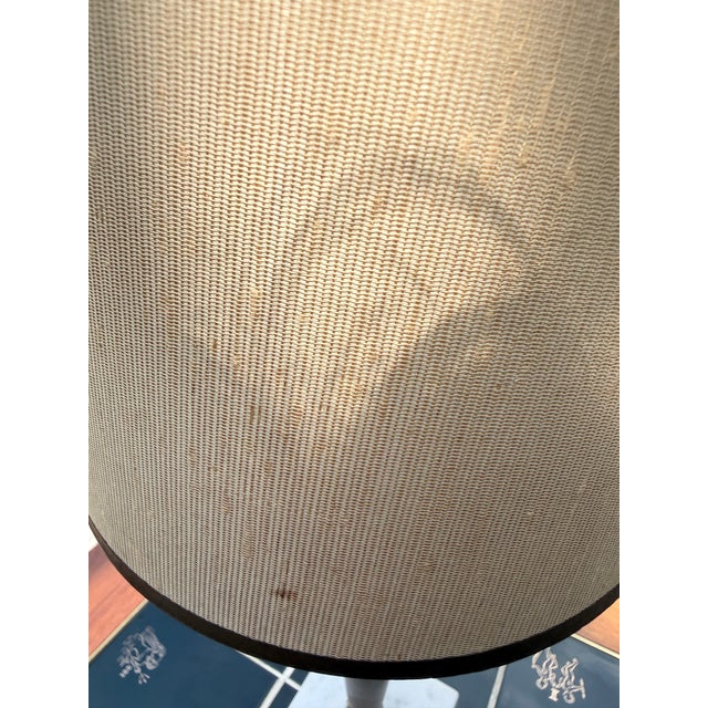 Danish Style Mid Century Walnut and Brass Table Lamp For Sale - Image 10 of 13