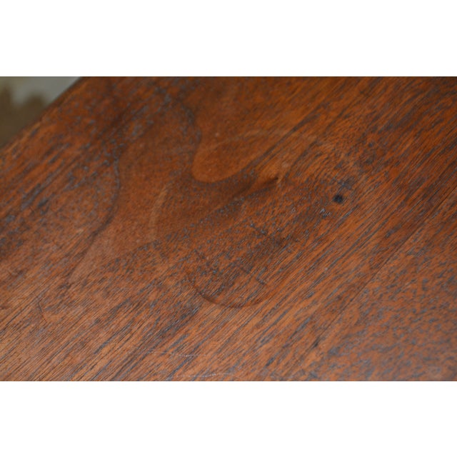 1940s Attributed to Kittinger Carved Walnut Wooden Coffee Table W/ Extending Leaves For Sale - Image 15 of 15