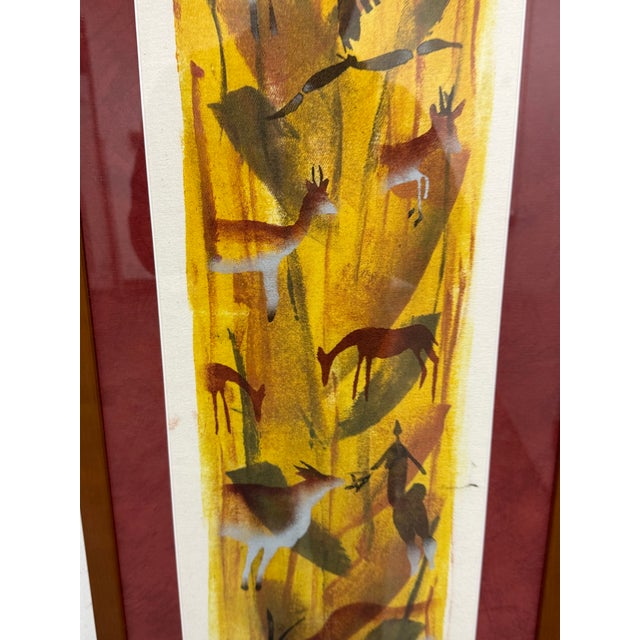 Jahman San Wildlife Painting, Vintage For Sale - Image 11 of 12