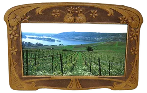 Art Nouveau Picture Frame in Vulcanized Fibre