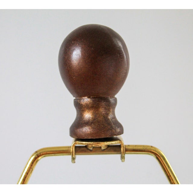 Vintage Teal Glazed Ceramic Table Lamp For Sale - Image 11 of 11