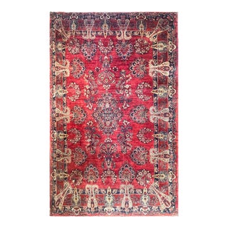 Antique Persian Mohajeran Sarouk Carpet, 8'7" × 12'4" For Sale